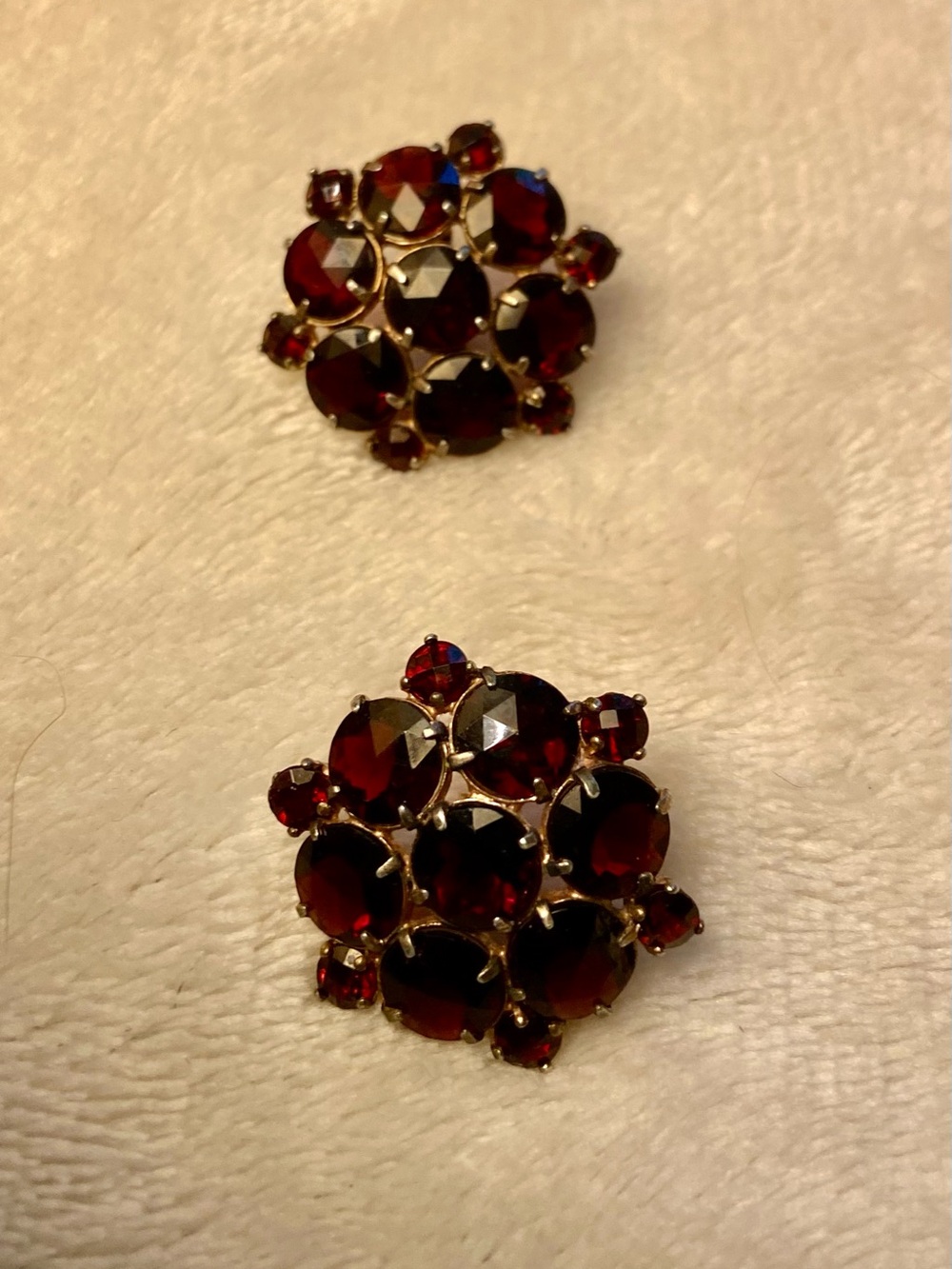 Rare find! Vintage Bohemia garnet earrings.